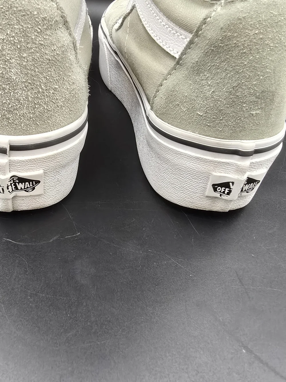 Vans Sk8-Hi High Top Sneakers in Light Gray/White